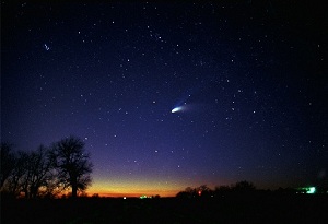 Hale Bopp comet, 1997, photo by John Tewell