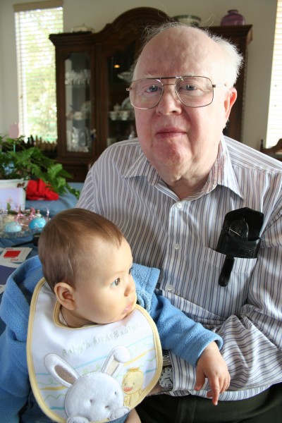 Ed Mack with his grandson Sammy Mack, April 16, 2006, Elk Grove, CA