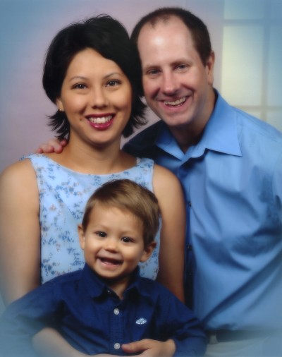 Sammy, Stephen and Kimi Mack, Sears Portrait Studio family portrait, May, 2007