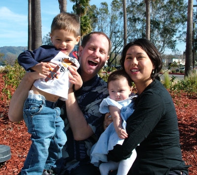 Sammy, Stephen, Sophie, Kimi at Eastridge Mall in San Jose, March 2, 2008; photograph by Jose Montes de Oca