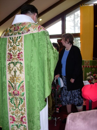 Mom is ordinated at St. Mary's of Elk Grove, February 12, 2006
