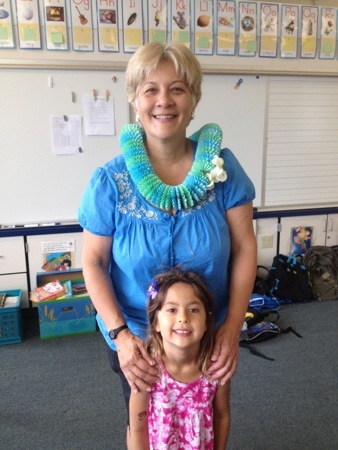 Sophie and her Kindergarten teacher